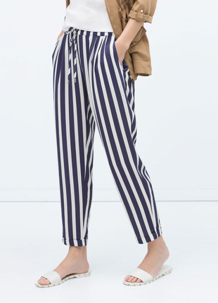 Zara брюки в смужку р 44/46