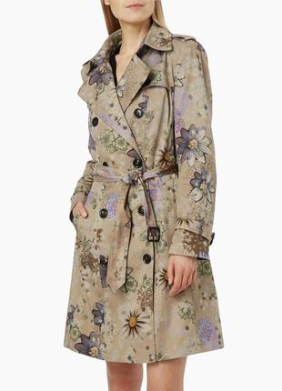 Marc cain women's premium trenchcoat sand floral pattern rp  факультет599 женский, премиальный тренч, пальто1 фото