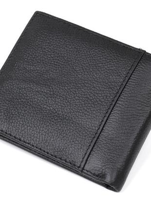 Шкіряний чоловічий гаманець vintage 20475 чорний2 фото