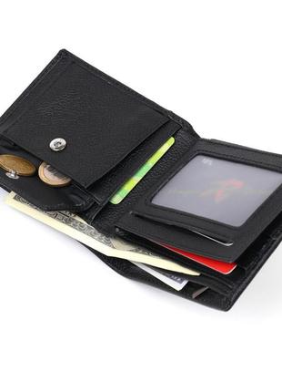 Шкіряний чоловічий гаманець vintage 20475 чорний4 фото