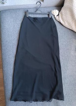 Актуальная длинная черная юбка2 фото