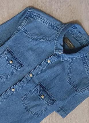 Продается нереально крутая джинсовая рубашка с коротким рукавом от primark2 фото