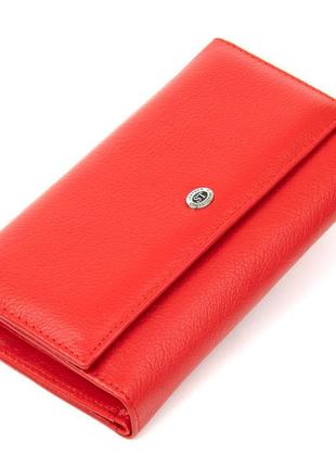 Місткий гаманець для жінок st leather 19391 червоний