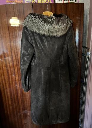 Кожаное зимнее пальто на натуральной подкладке2 фото