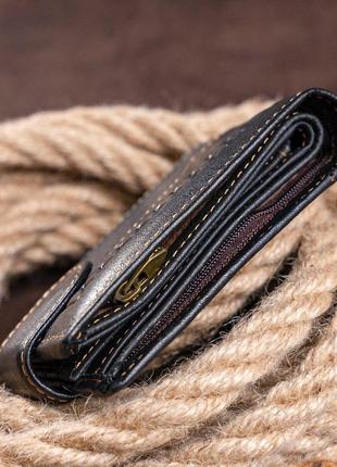 Чоловічий гаманець з тисненням 20234 vintage чорний10 фото
