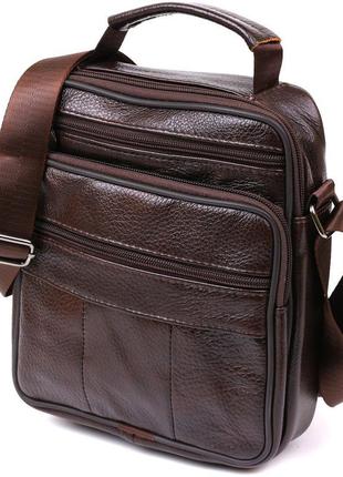 Чоловіча сумка з натуральної шкіри vintage 20473 коричнева