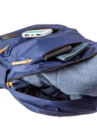 Нейлоновий рюкзак vintage 14821 синій3 фото
