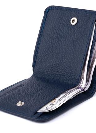Маленький гаманець на кнопці жіночий st leather 19237 темно-синій3 фото
