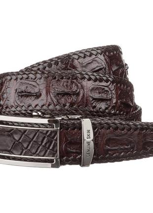 Ремінь-автомат crocodile leather 18171 з натуральної шкіри кро...