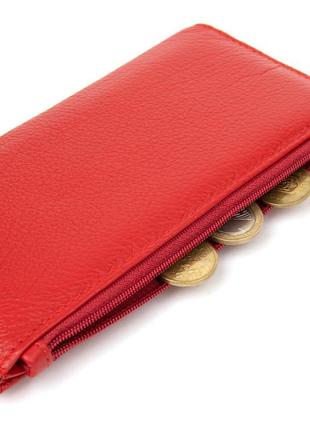 Жіночий шкіряний гаманець st leather 19381 червоний5 фото