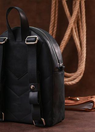 Вінтажний універсальний жіночий рюкзак shvigel 16313 чорний8 фото