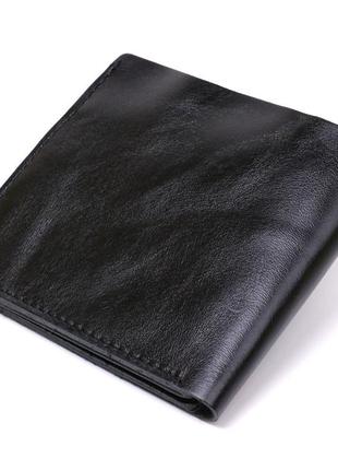 Шкіряне чоловіче портмоне shvigel 16439 чорний2 фото