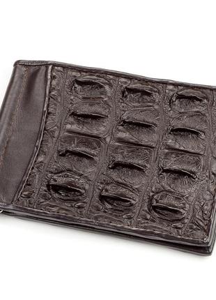 Затискач crocodile leather 18170 з натуральної шкіри крокодила...1 фото