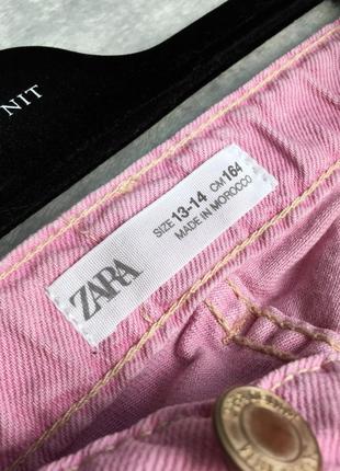 Женские штаны джинсы розовые винтаж ретро момы кюлоты лосины zara зара 164 см5 фото