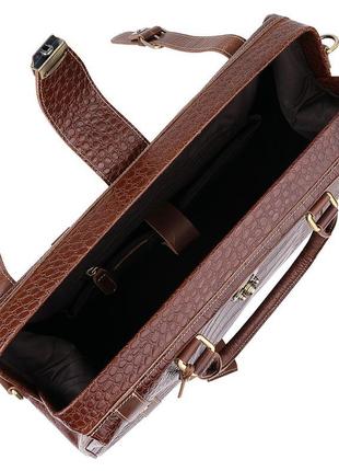 Шкіряна дорожня сумка vintage 14285 коричневий6 фото