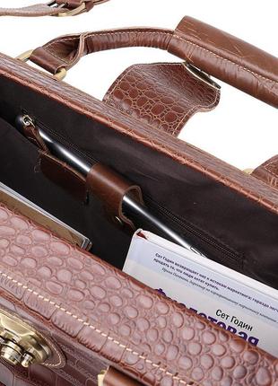 Шкіряна дорожня сумка vintage 14285 коричневий9 фото