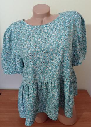 Блузка женская блуза в цветочный принт1 фото