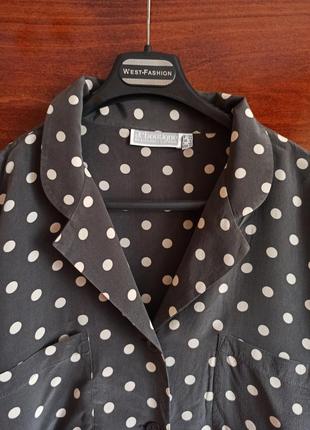 Шовкова блуза з коротким рукавом 100% шовк4 фото