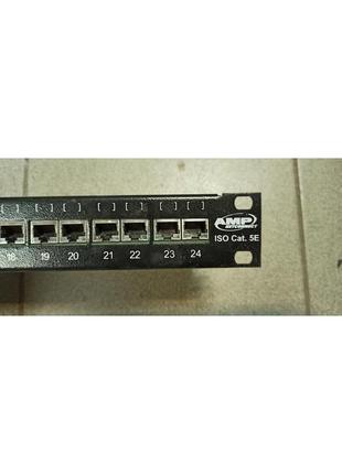 Патч панель amp netconnect 24xrj45, cat.5e, 1u. оригінал.
