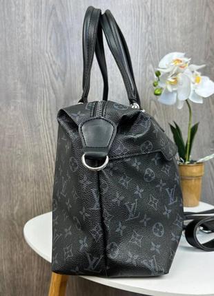 Большая женская сумка качественная, качественная городская сумка для девушек через плечо черный лв7 фото