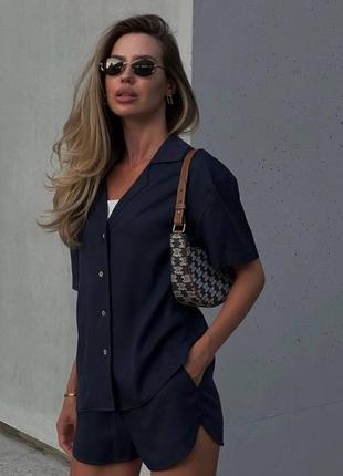 Летний костюм шорты и рубашка в расцветках