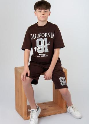 Літній комплект футболка і шорти, підлітковий спортивний костюм, летний комплект набор футболка и шорты3 фото