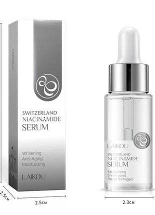 Омолоджувальна сироватка switzerland niacinamide serum (17 мл.)5 фото