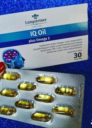 Диетическая добавка '' iq oil+омега 3'' langsteiner, 30капсул