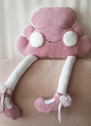 Іграшка-подушка "рожева хмарка"3 фото