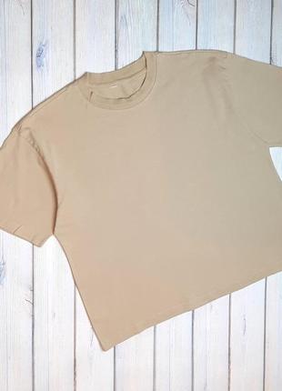 🤩1+1=3 стильная бежевая базовая футболка primark, размер 46 - 482 фото