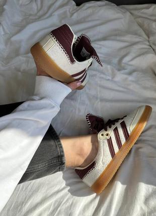 Adidas samba wales bonner cream bordo3 фото