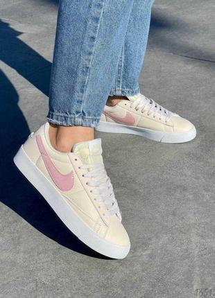 Кросівки жіночі nike blazer low glitter pink3 фото