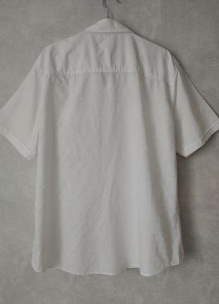 Новая белая коттоновая мужская рубашка 50-52-54 размера5 фото