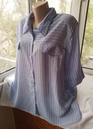 Вискозная блуза блузка рубашка большого размера мега батал6 фото