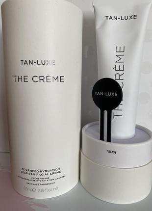 Зволожуючий крем-автозагар для обличчя tan-luxe the creme advanced hydration self tan facial creme