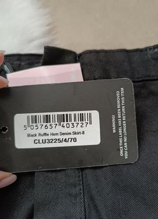 Юбка джинсовая черная мини классическая сток новая plt10 фото