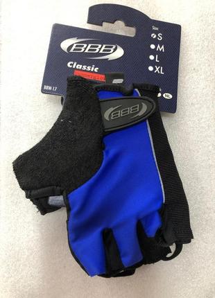 Велоперчатки bbb bbw-17 classic summerglove s сині