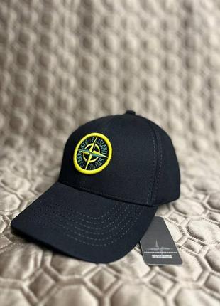 Бейсболка кепка stone island черный лето 56-582 фото