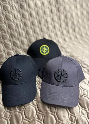 Бейсболка кепка stone island черный лето 56-58