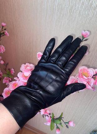 Демисезонные кожаные перчатки1 фото