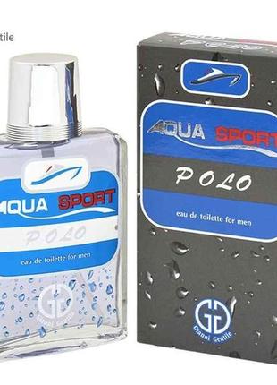 Туалетна вода чоловіча 100мл aqua sport polo тм positive parfum