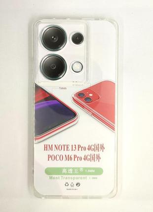 Прозорий  силіконовий чохол, бампер для poco m6 pro 4g / xiaomi redmi note 13 pro 4g