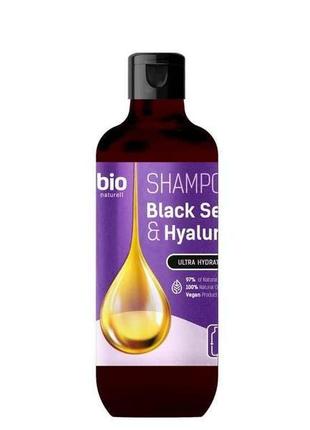 Шампунь для жінок і чоловіків 355мл black seed oil hyaluronic ...