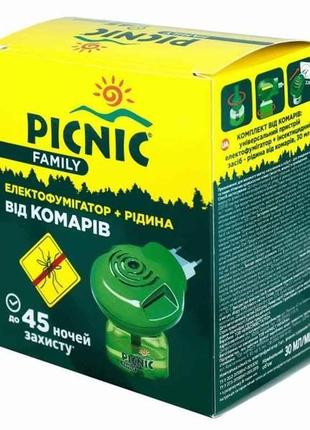 Електрофумiгатор рідина від комарів picnic family (45 ночей) т...