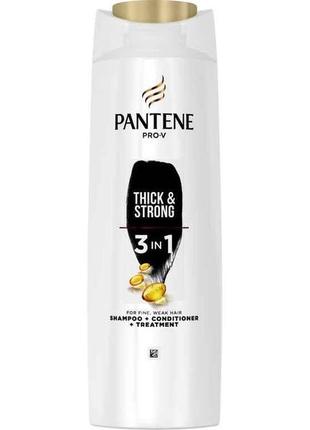 Шампунь 360мл 3в1 густе та міцне тм pantene