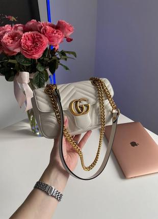 Gucci marmont mini shoulder bag, gold hardware