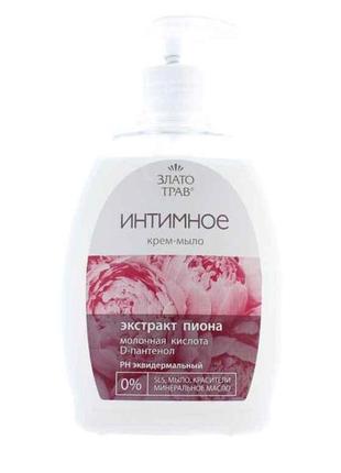 Крем-мило iнтимне з рослинним екстрактом півонії 330мл тм злат...