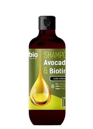 Шампунь для жінок і чоловіків 355мл avocado oil biotin тм bion