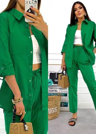 Ляной костюм с рубашкой