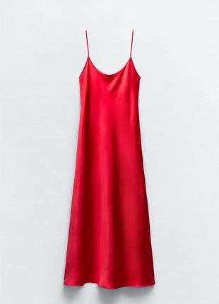 Червона сукня zara